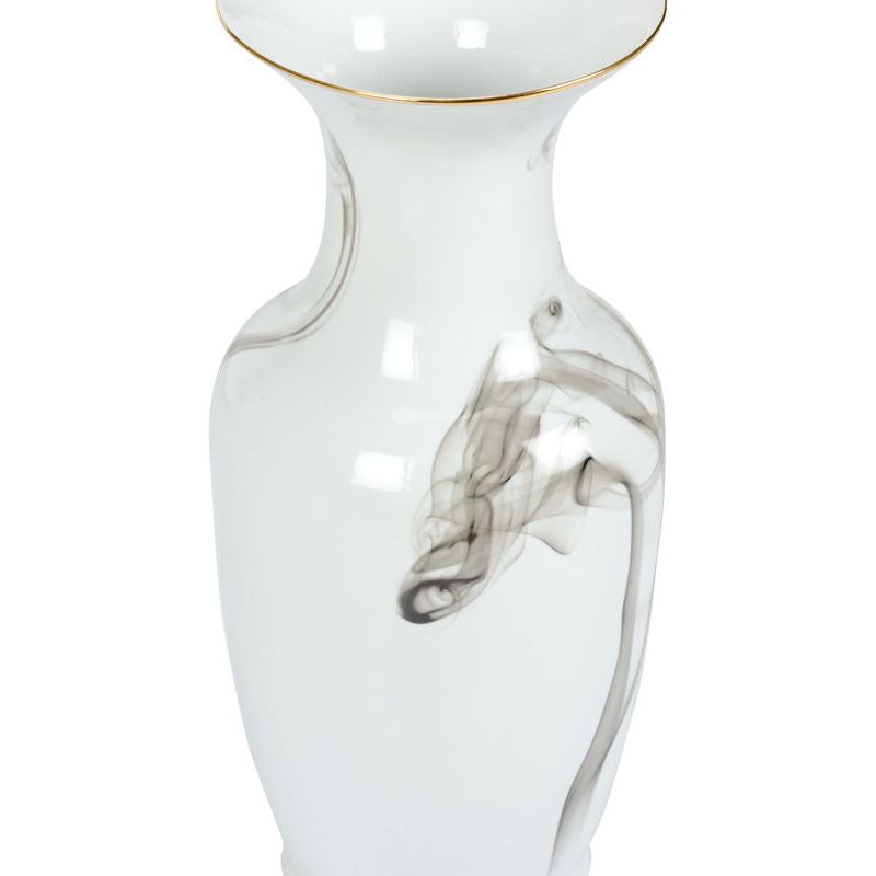 White Cinder And Smoke Porcelain Vase - LOOMLAN - Wildwood - Vases & Jars