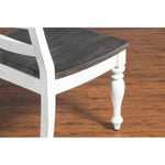 White Ladderback Dining Chair Wooden Seat - LOOMLAN - Sunny D - Dining Chairs