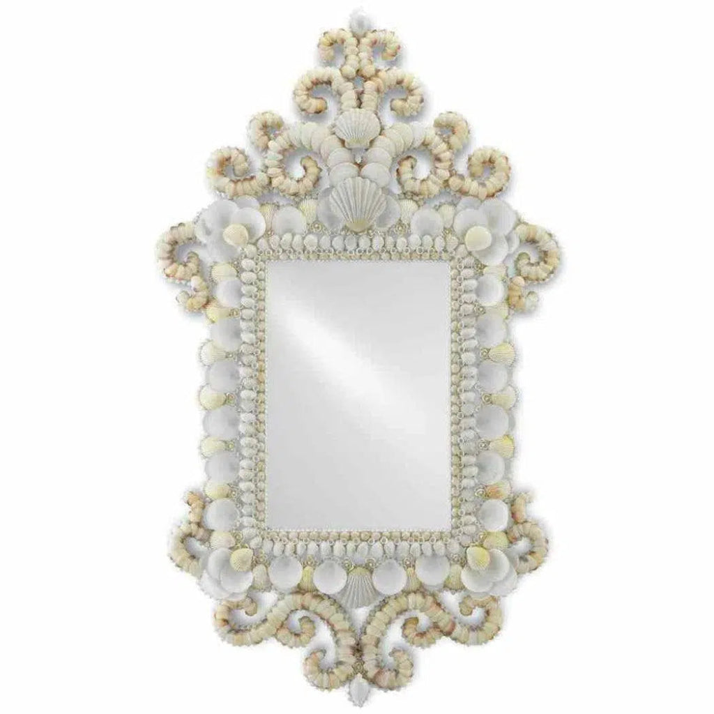 White Natural Cecilia Mirror - LOOMLAN - Currey & Co - Wall Mirrors