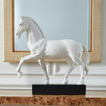 White Painted Composite Horse Sculpture - LOOMLAN - Chelsea House - Statues & Sculptures