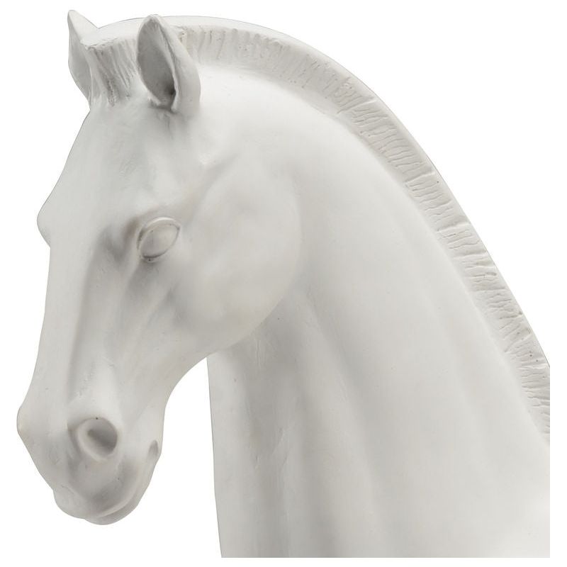 White Painted Composite Horse Sculpture - LOOMLAN - Chelsea House - Statues & Sculptures