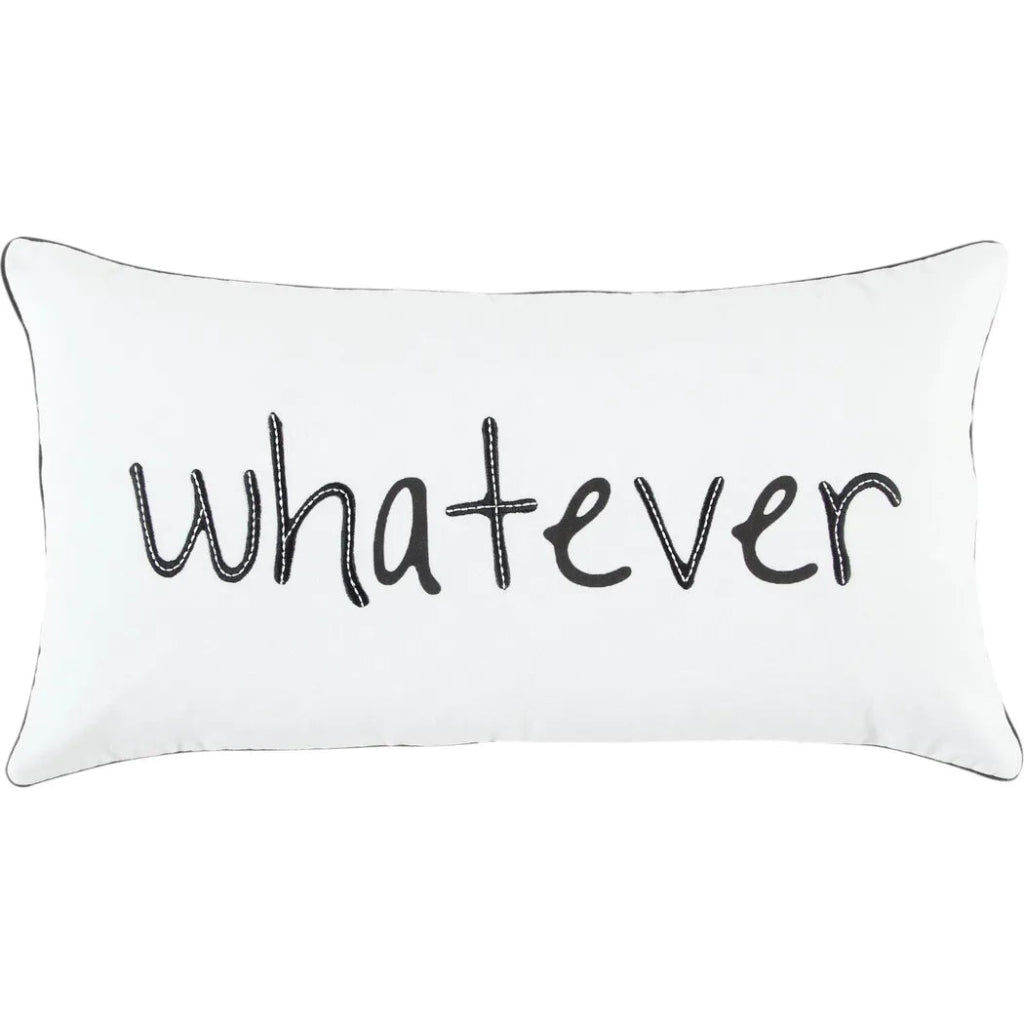 White Saba Words Fun Decorative Throw Pillows Dawn Fill - LOOMLAN - LOOMLAN - Throw Pillows