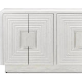 White Sideboard ModernWhitewashed Credenza - LOOMLAN - Currey & Co - Sideboards