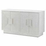 White Sideboard ModernWhitewashed Credenza - LOOMLAN - Currey & Co - Sideboards