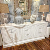 White Sideboard ModernWhitewashed Credenza - LOOMLAN - Currey & Co - Sideboards