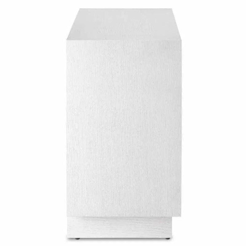 White Sideboard ModernWhitewashed Credenza - LOOMLAN - Currey & Co - Sideboards