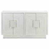 White Sideboard ModernWhitewashed Credenza - LOOMLAN - Currey & Co - Sideboards