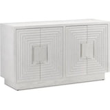 White Sideboard ModernWhitewashed Credenza - LOOMLAN - Currey & Co - Sideboards