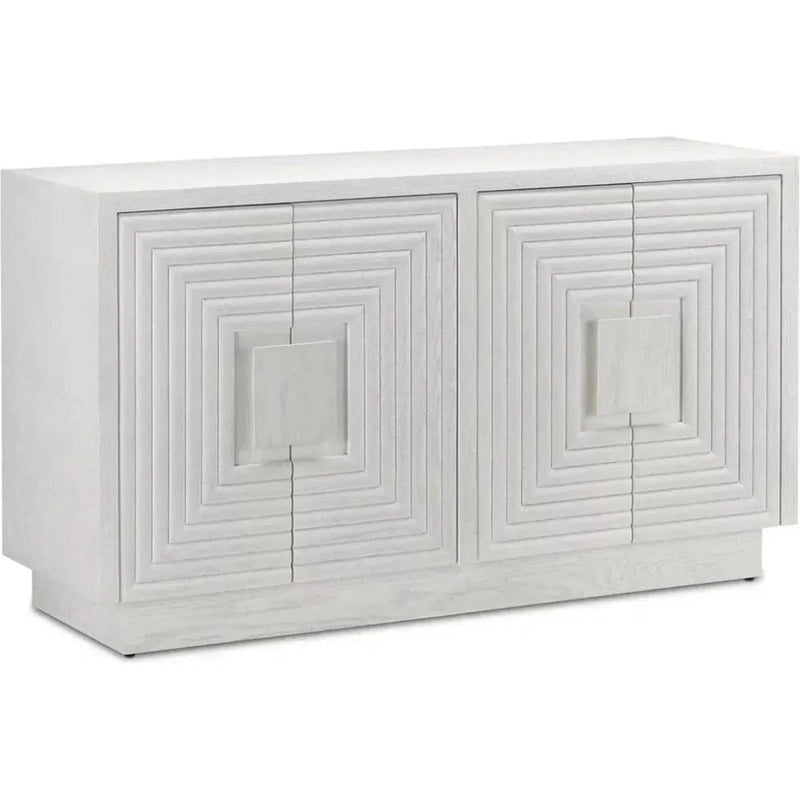 White Sideboard ModernWhitewashed Credenza - LOOMLAN - Currey & Co - Sideboards