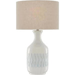 White Sky Blue Samba White Table Lamp - LOOMLAN - Currey & Co - Table Lamps