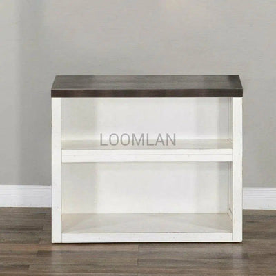 White Small Square European Cottage Bookcase - LOOMLAN - Sunny D - Bookcases