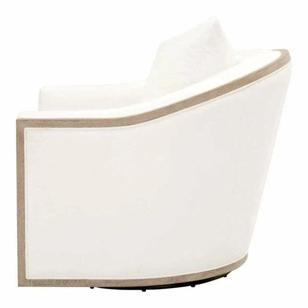 White Swivel Club Chair Performance LiveSmart - LOOMLAN - Essentials For Living - Club Chairs