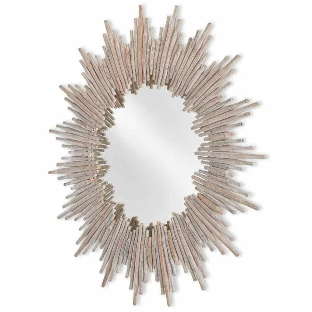 Whitewash Chadee Mirror - LOOMLAN - Currey & Co - Wall Mirrors