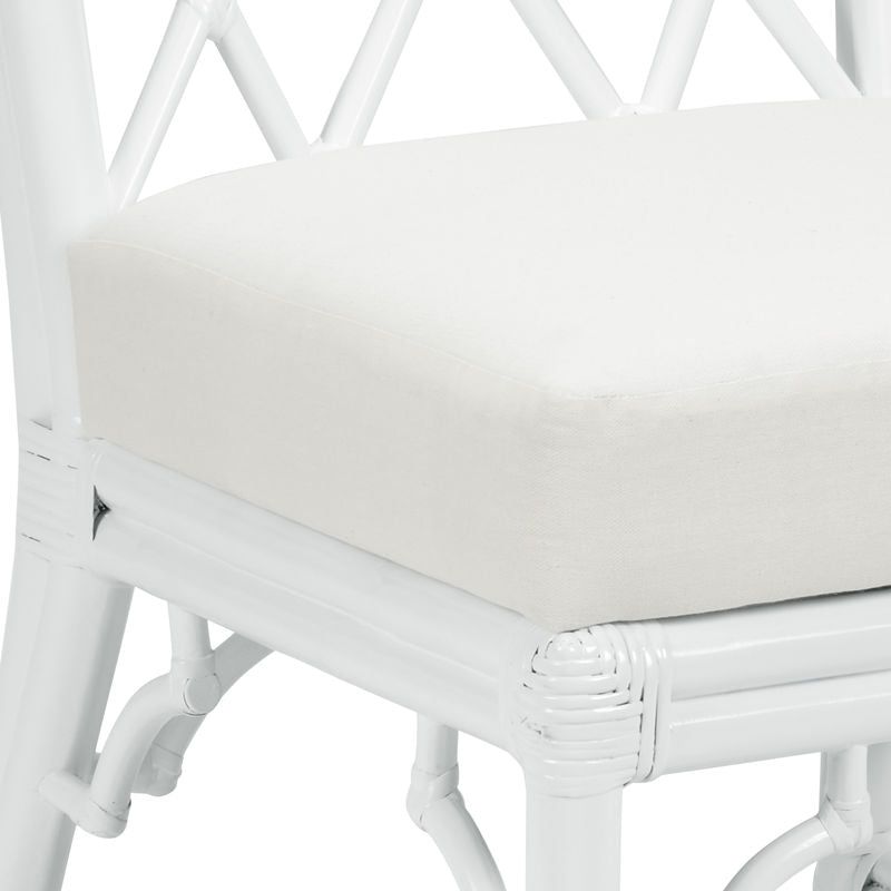 Wild Palm Rattan Frame White Side Chair - LOOMLAN - Wildwood - Dining Chairs
