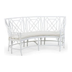 Wild Palm Rattan Framed Curved Settee - LOOMLAN - Wildwood - Bedroom Benches