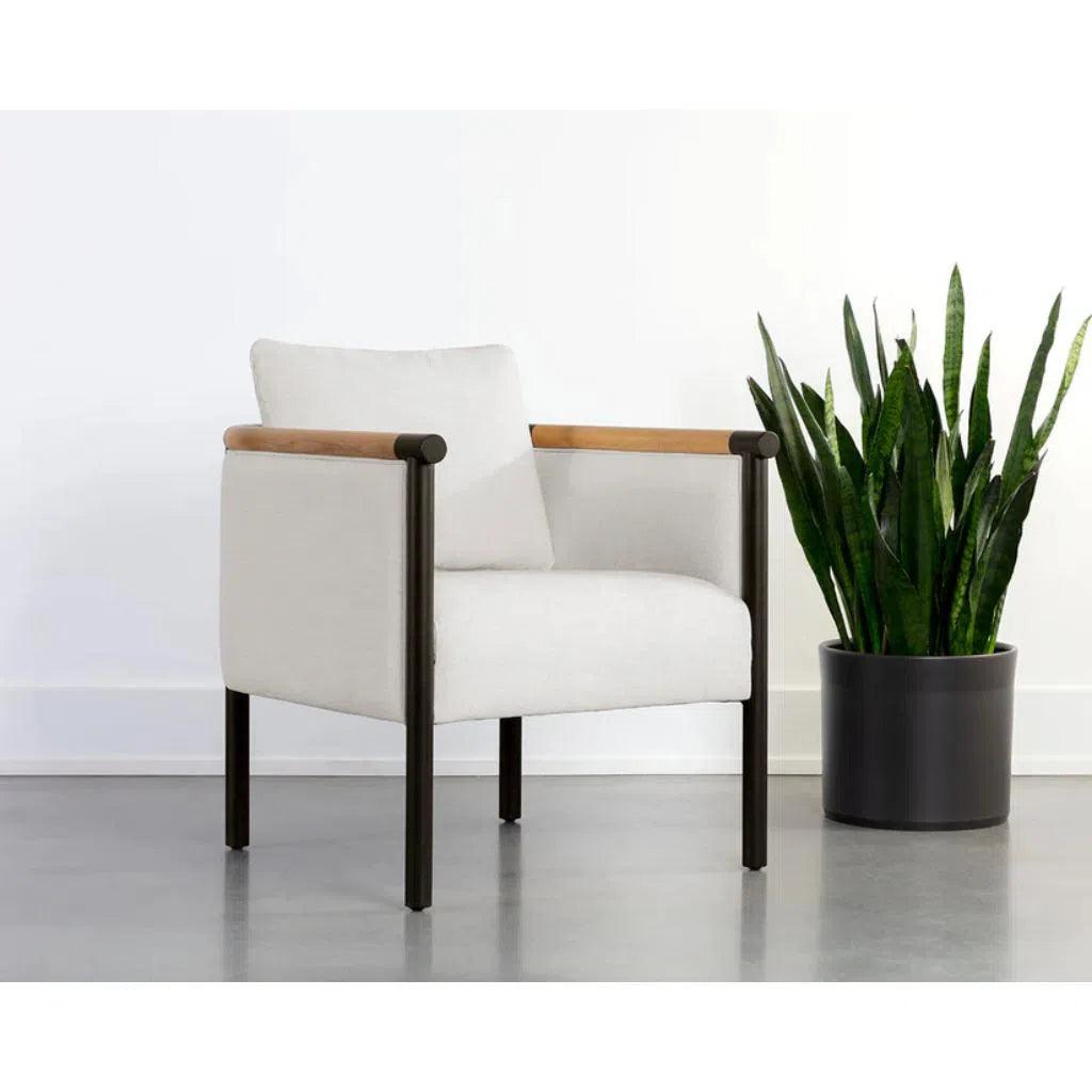 Wilder Leather Two - Tone Armrests Lounge Chair - LOOMLAN - SUNPAN - Accent Chairs