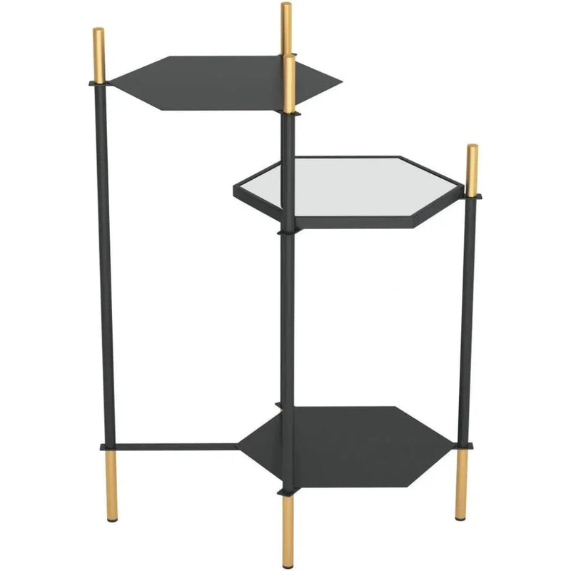 William Side Table Gold & Black - LOOMLAN - Zuo Modern - Side Tables