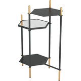 William Side Table Gold & Black - LOOMLAN - Zuo Modern - Side Tables