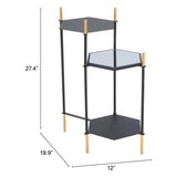 William Side Table Gold & Black - LOOMLAN - Zuo Modern - Side Tables