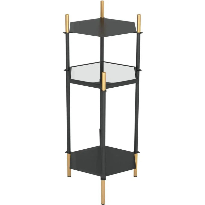 William Side Table Gold & Black - LOOMLAN - Zuo Modern - Side Tables