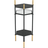 William Side Table Gold & Black - LOOMLAN - Zuo Modern - Side Tables