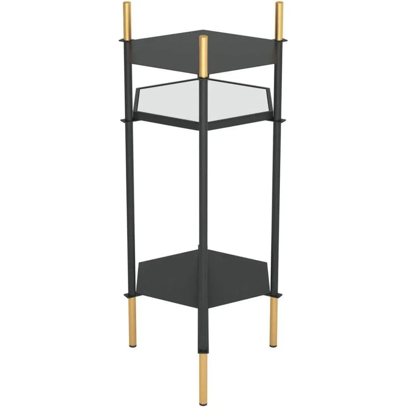 William Side Table Gold & Black - LOOMLAN - Zuo Modern - Side Tables