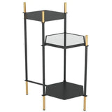 William Side Table Gold & Black - LOOMLAN - Zuo Modern - Side Tables