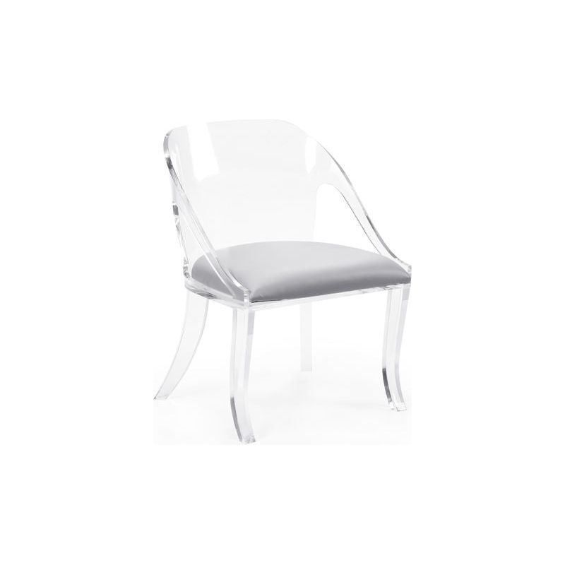 Williams Clear Acrylic Frame Armless Chair - LOOMLAN - Chelsea House - Dining Chairs