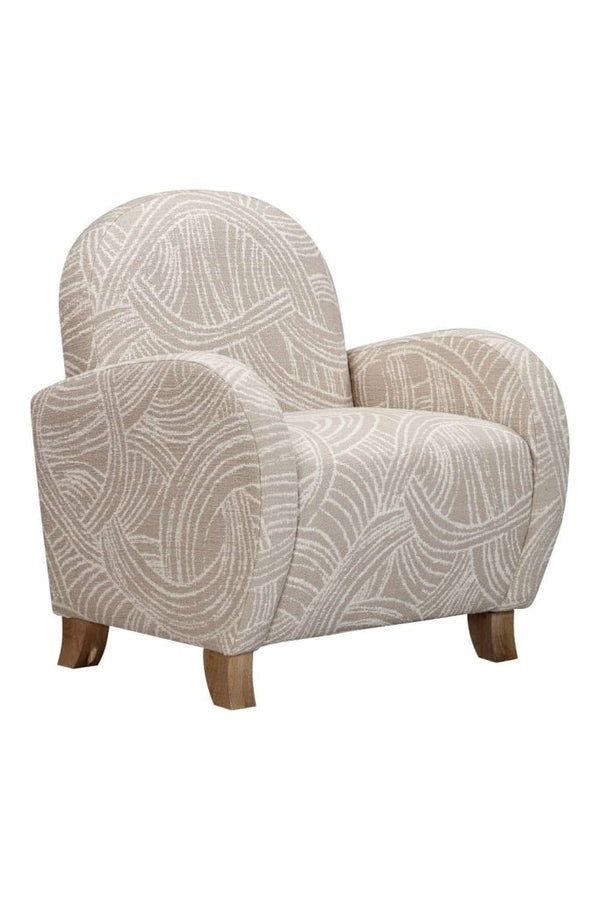 Willow Natural Wood Finish Accent Chair - LOOMLAN - Bassett Mirror - Club Chairs