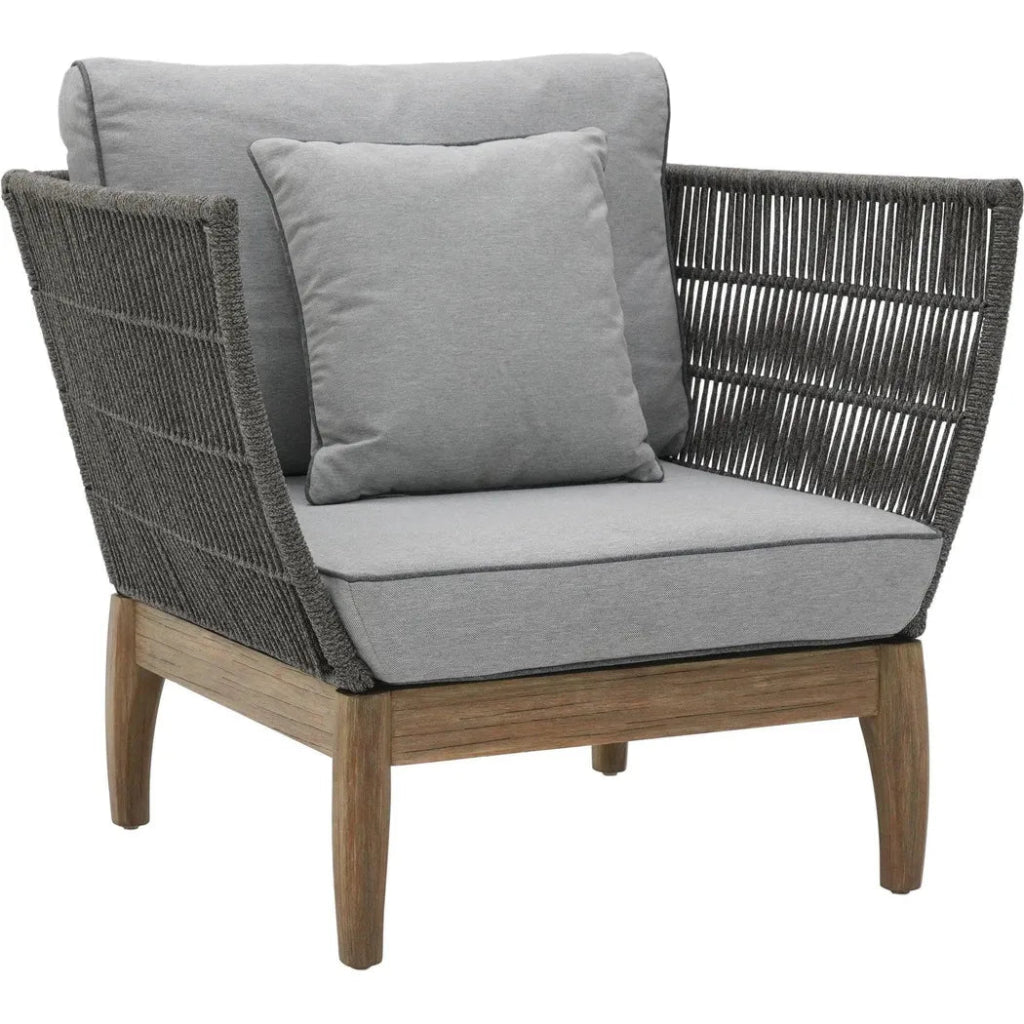 Wings Lounge Chairs 2PC Grey Outdoor Lounge Chairs - LOOMLAN - Seasonal Living - Outdoor Lounge Chairs