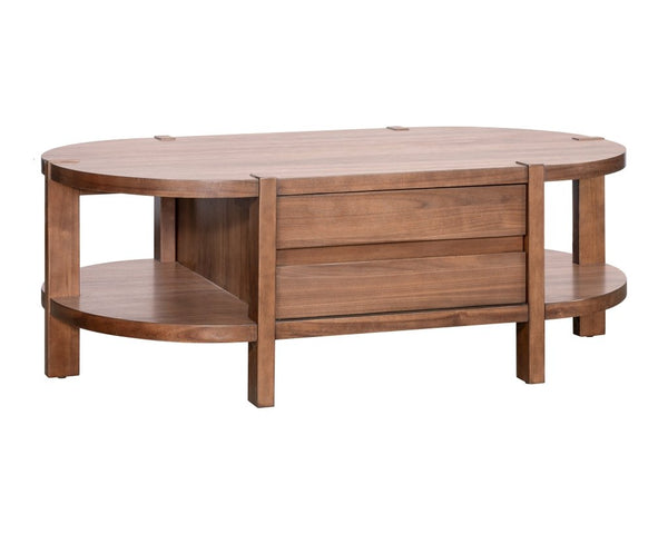 Winston Wooden Brown Cocktail Table - LOOMLAN - Bassett Mirror - Coffee Tables