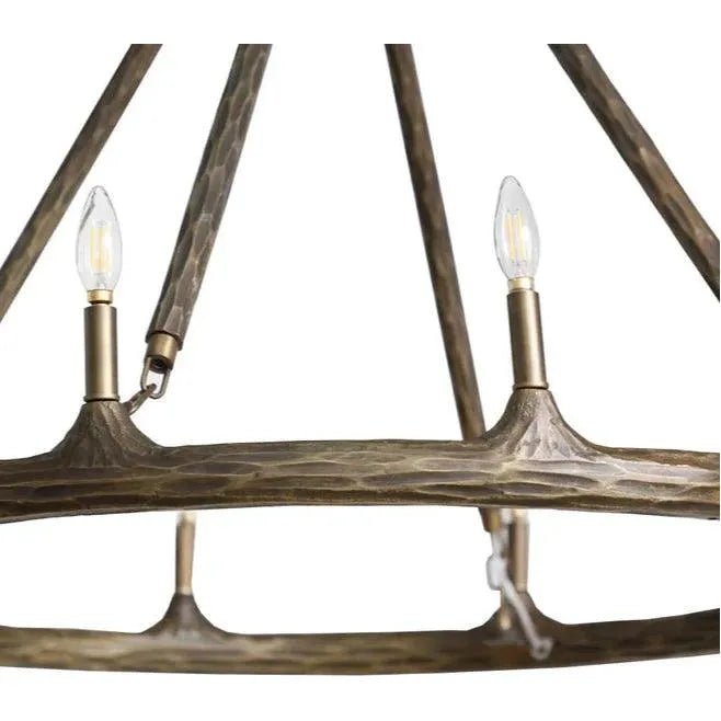 Wolfgang Chandelier Rustic Antique Brass - LOOMLAN - SUNPAN - Chandeliers