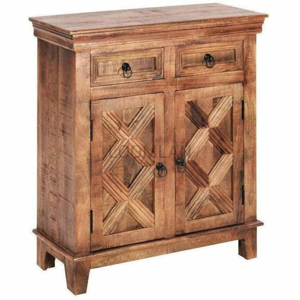 Wood 2 Drawer Accent Cabinet X Collection - LOOMLAN - LOOMLAN - Accent Cabinets