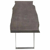 Wood Accent Bench Silver Metal Inlay - LOOMLAN - Diamond Sofa - Dining Benches