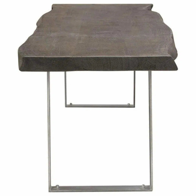 Wood Accent Bench Silver Metal Inlay - LOOMLAN - Diamond Sofa - Dining Benches