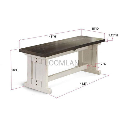 Wood Corner Breakfast Nook Dining Set - LOOMLAN - Sunny D - Dining Table Sets