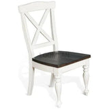 Wood Crossback Dining Chair Wood Seat Set - LOOMLAN - Sunny D - Dining Chairs
