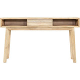 Wood Wood Base Color Slim Console Sofa Table Shelves - LOOMLAN - LH Imports - Console Tables