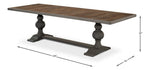 Wooden Rectangular Dining Table - LOOMLAN - Sarreid - Dining Tables