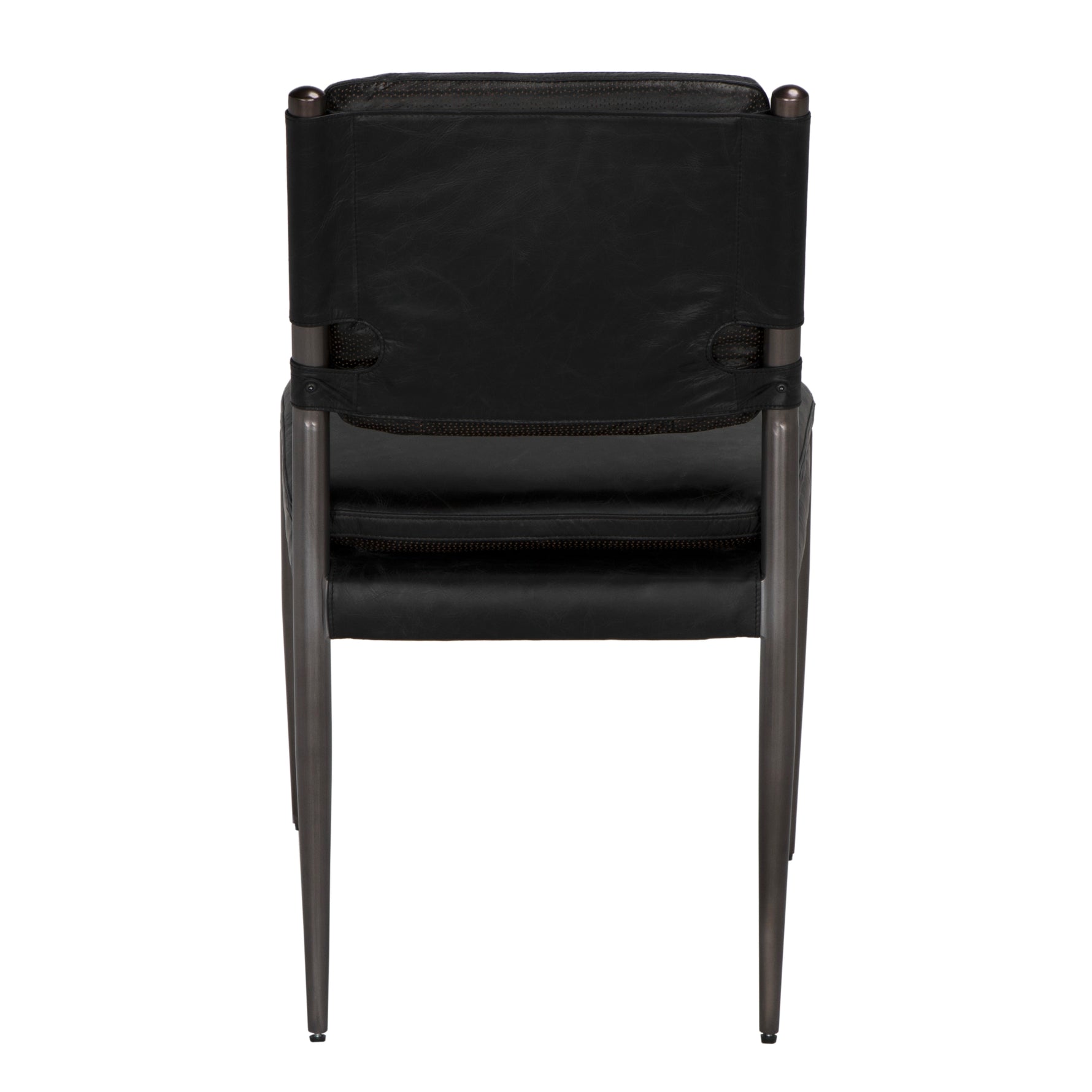 Elvis Top - Grain Leather Dining Chair - LOOMLAN - Noir - Dining Chairs