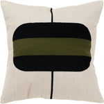 Woven Color Block Natural Throw Pillow Down Insert - LOOMLAN - LOOMLAN - Throw Pillows