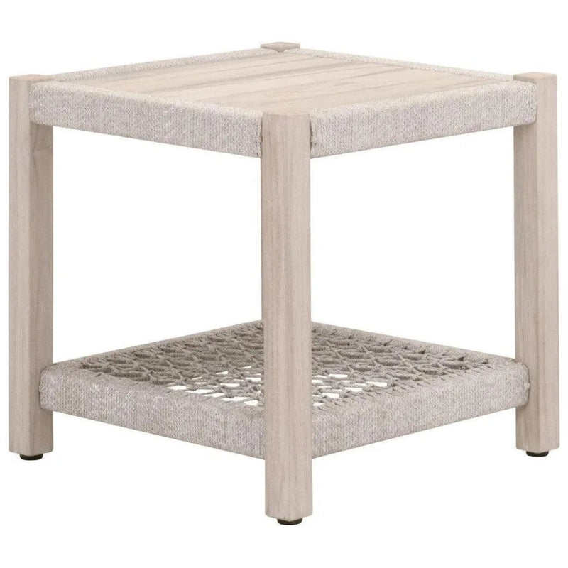 Wrap Outdoor Side Table With Storage Shelf - LOOMLAN - Essentials For Living - Outdoor Side Tables