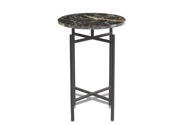 Wren Round Marble Top Accent Table - LOOMLAN - Bassett Mirror - Side Tables