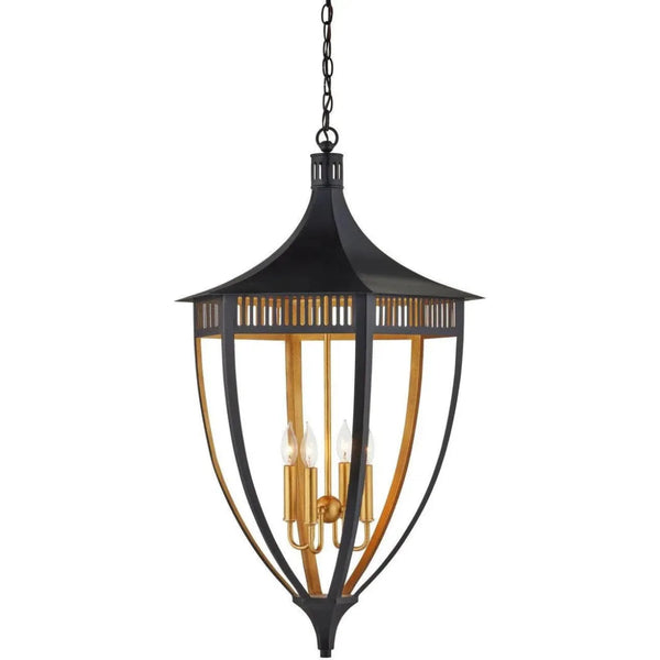 Wycombe Iron Black Lantern - LOOMLAN - Currey & Co - Pendants