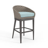 Marbella Upholstered Weather-Resistant Design Outdoor Bar Stool