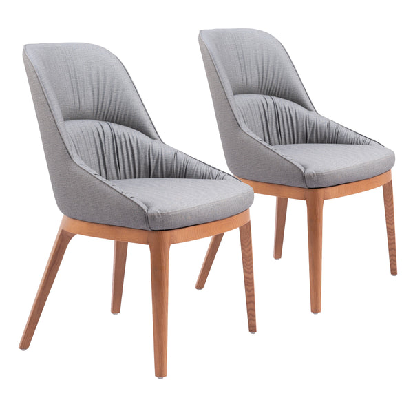 Ayr Wood Slate Gray Armless Dining Chair (Set of 2)