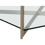 Xavier Steel Framed Glass Coffee Table - LOOMLAN - SUNPAN - Coffee Tables