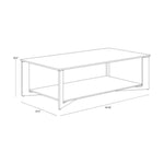 Xavier Steel Framed Glass Coffee Table - LOOMLAN - SUNPAN - Coffee Tables