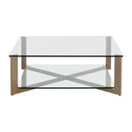 Xavier Steel Framed Glass Coffee Table - LOOMLAN - SUNPAN - Coffee Tables