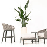 Marbella Upholstered Weather-Resistant Design Outdoor Bar Stool